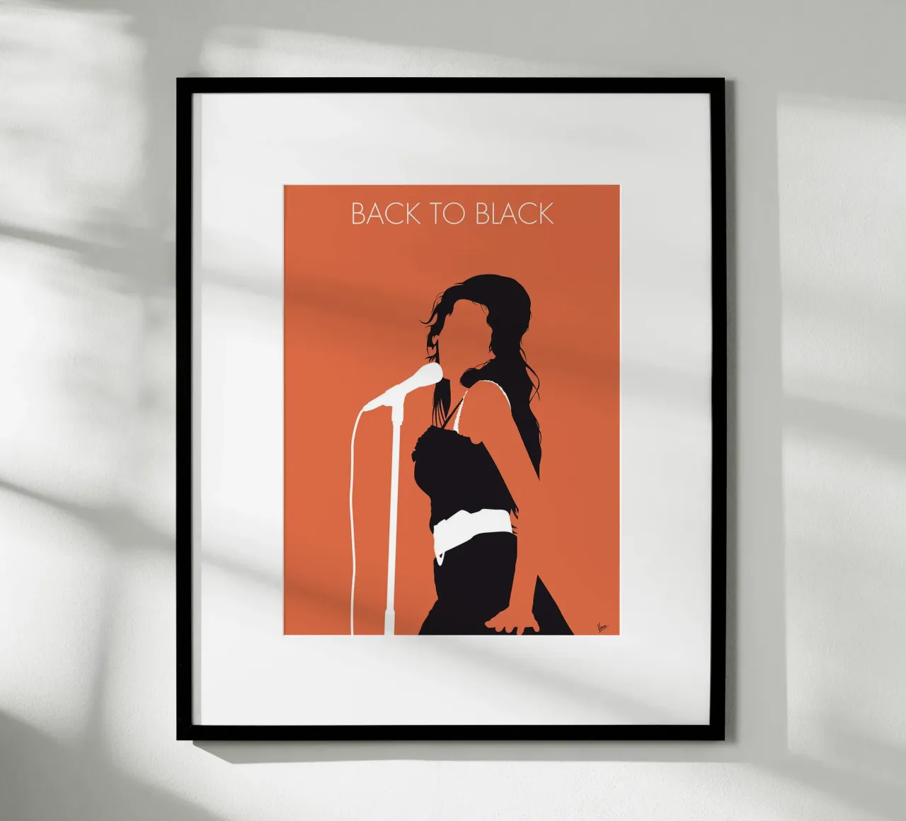 Amy Winehouse - Back To Black di Chungkong poster con telaio in alluminio da jammie