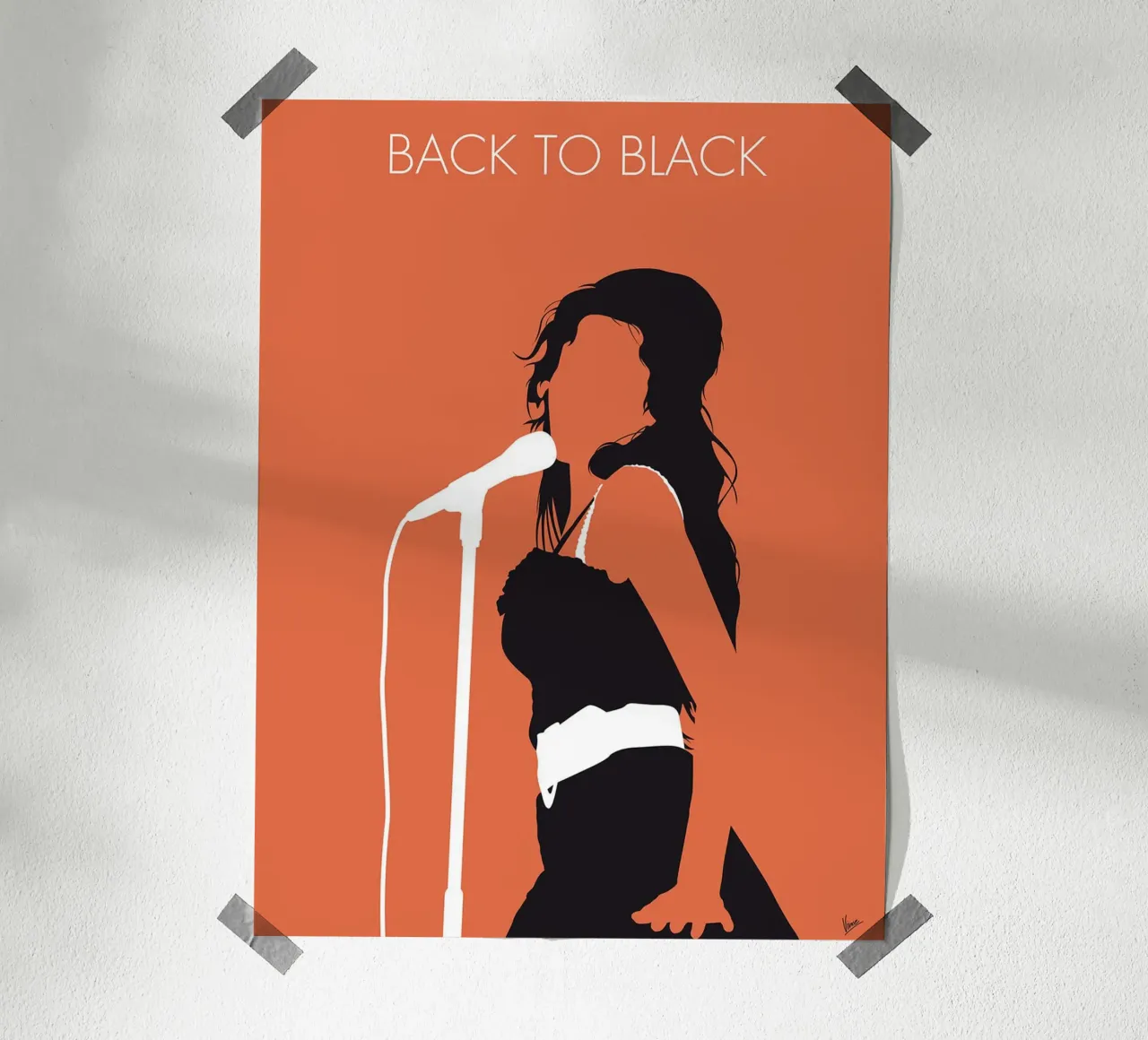 Amy Winehouse - Back To Black di Chungkong poster con telaio in alluminio da jammie