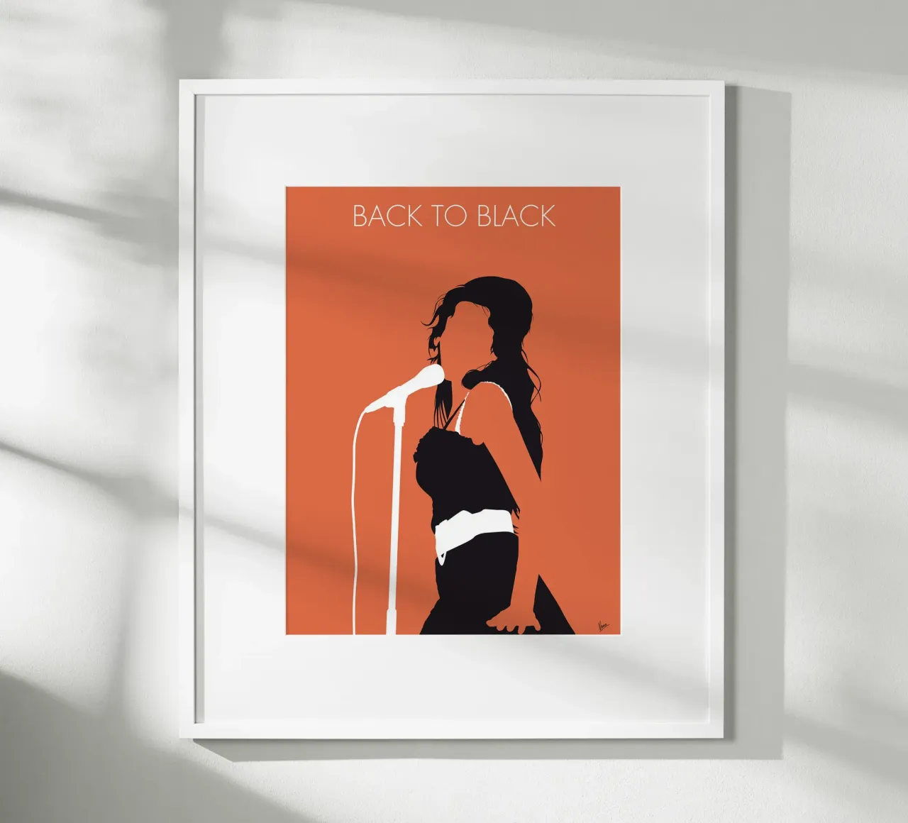 Amy Winehouse - Back To Black di Chungkong poster con telaio in alluminio da jammie