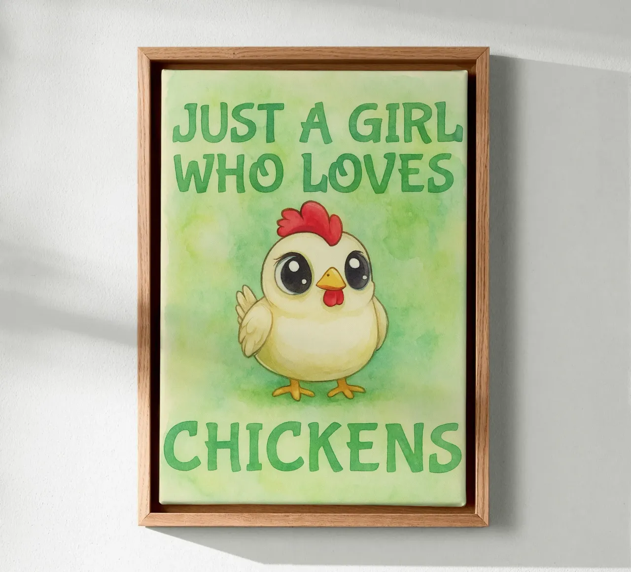 solo una ragazza che ama il pollo tela con Cornice a cassetta da cepeducks