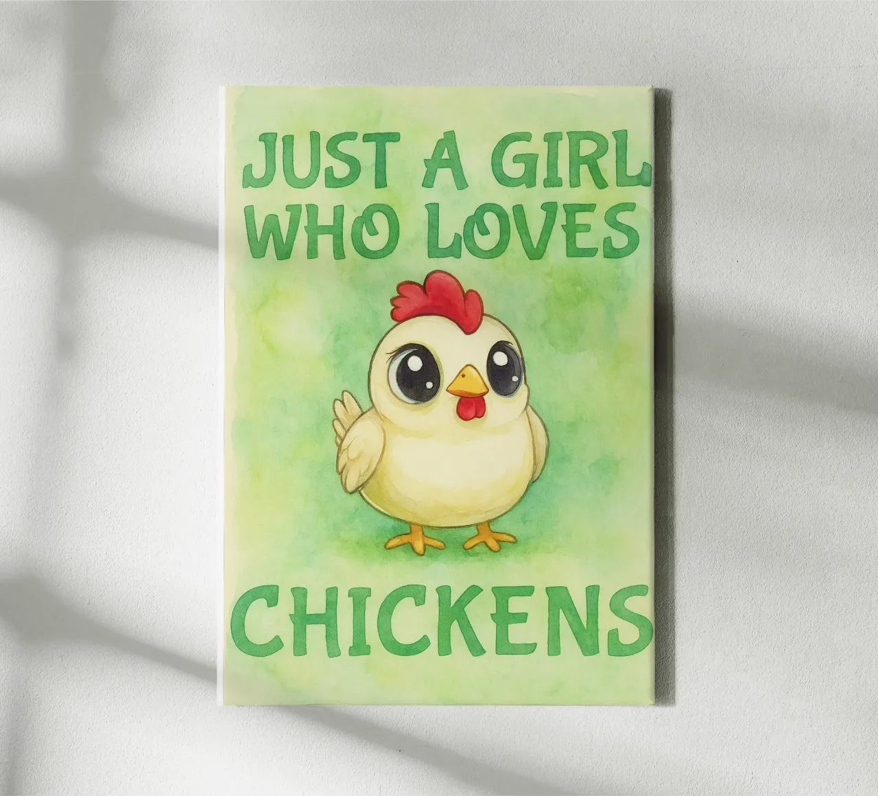 solo una ragazza che ama il pollo tela con Cornice a cassetta da cepeducks