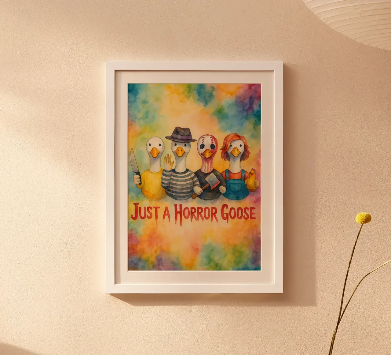 solo un horror oca divertente halloween poster da cepeducks