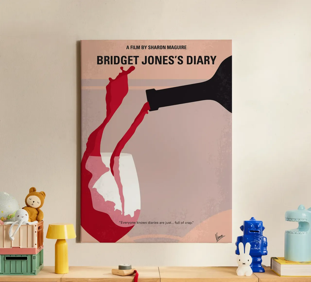 Dagboek van Bridget Jones door Chungkong canvas met Baklijst van jammie