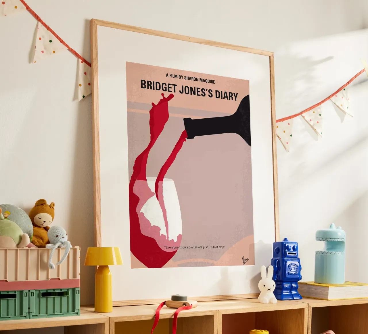 Il diario di Bridget Jones di Chungkong poster con telaio in legno da jammie