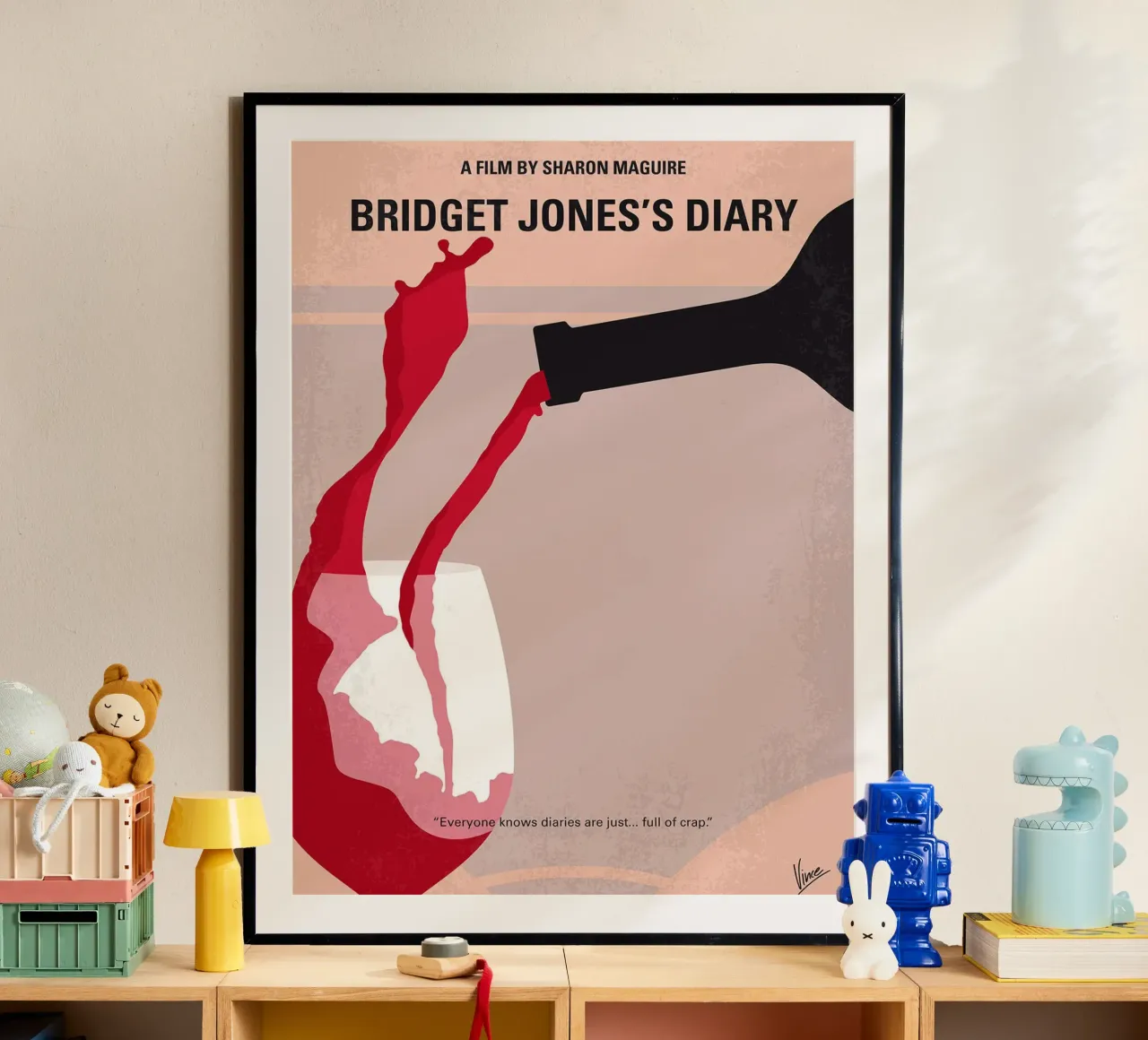 Il diario di Bridget Jones di Chungkong poster con telaio in legno da jammie