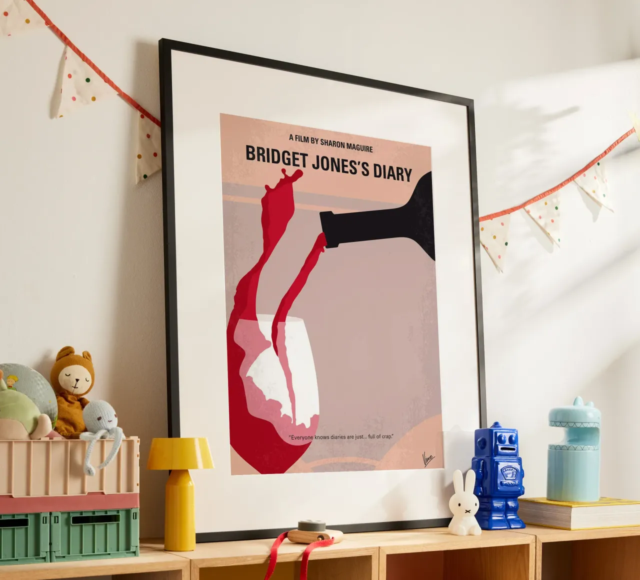 Il diario di Bridget Jones di Chungkong poster con telaio in legno da jammie