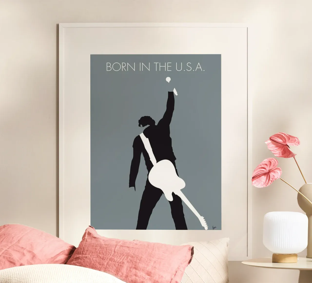 Bruce Springsteen, nacido en EE.UU. por Chungkong poster de jammie