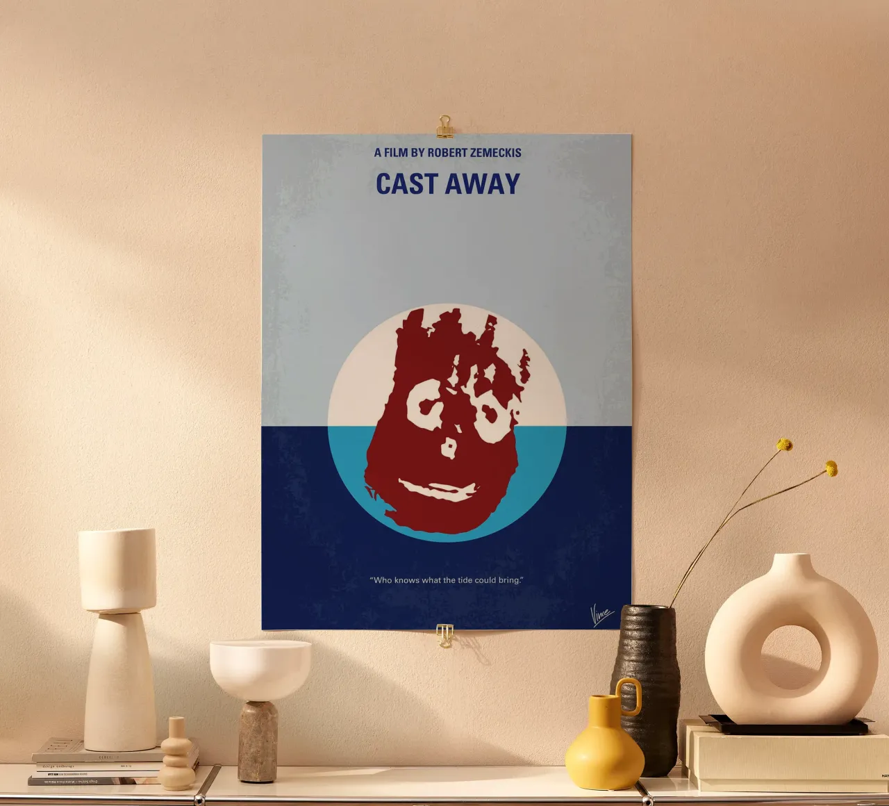 Cast Away di Chungkong poster con telaio in plastica da jammie