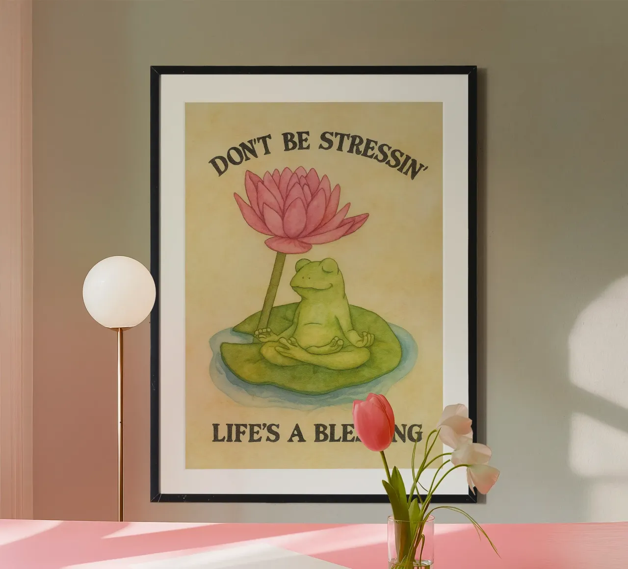 la vita è una benedizione rana divertente poster da cepeducks