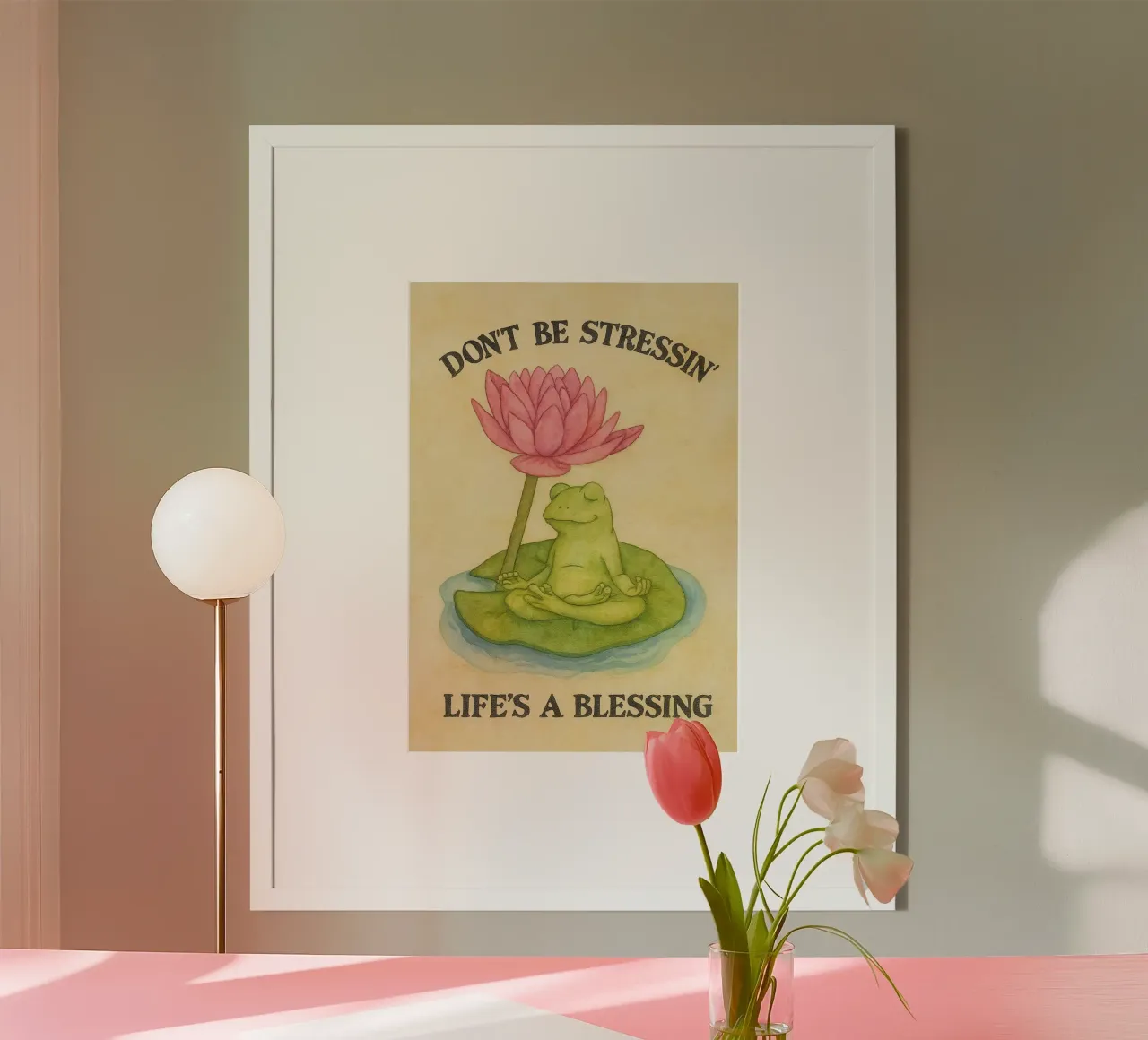 la vita è una benedizione rana divertente poster da cepeducks