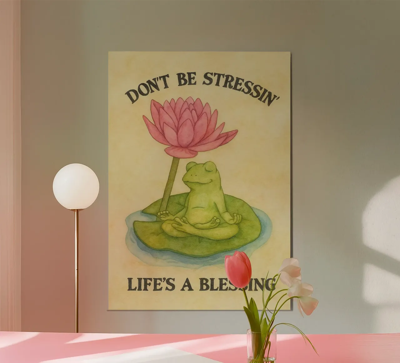 la vita è una benedizione rana divertente poster da cepeducks