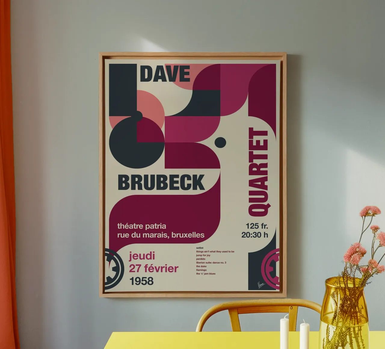 Dave Brubeck Quartet by Chungkong canvas with Floater frame by jammie
