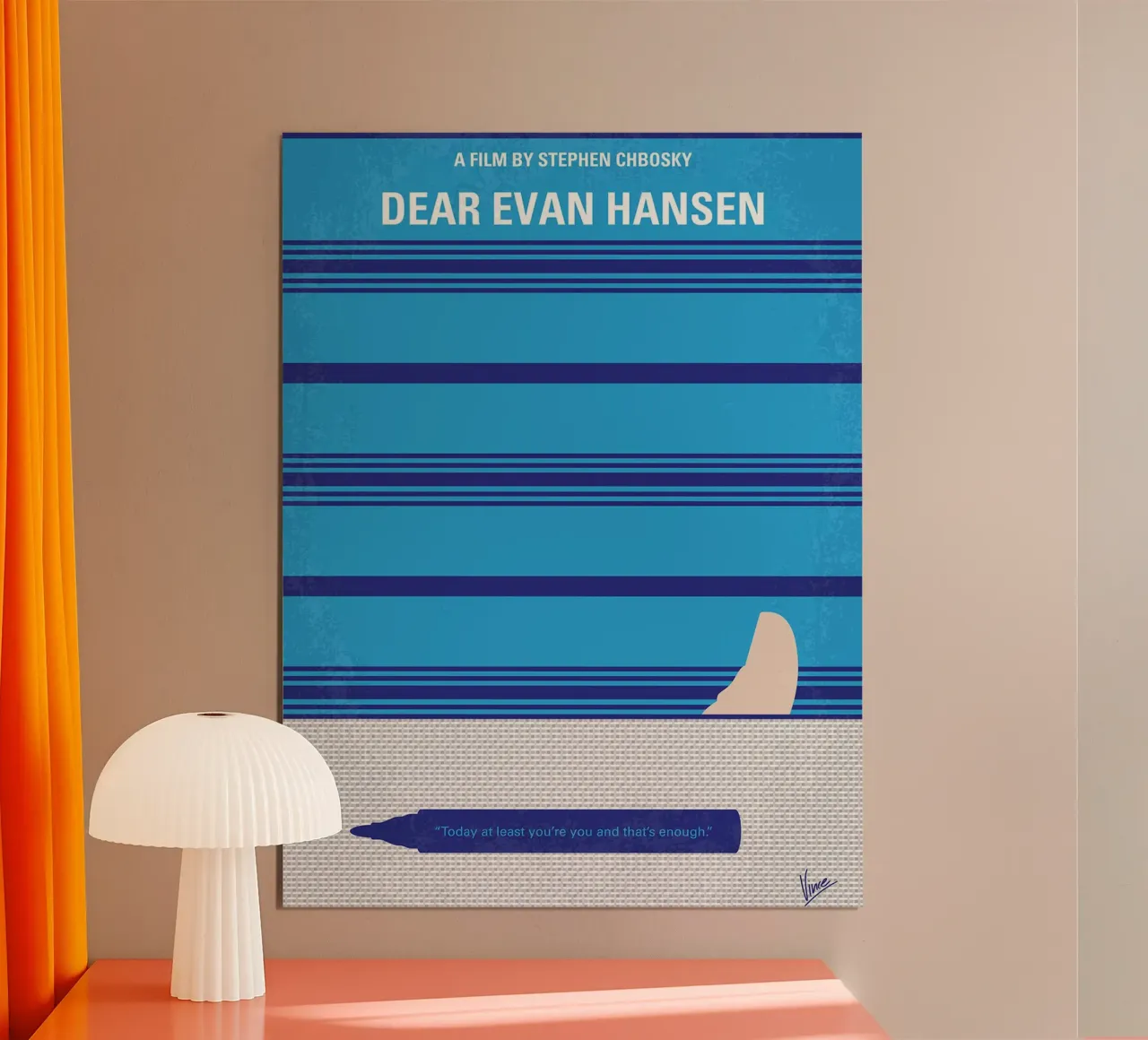 Dear Evan Hansen di Chungkong poster con telaio in legno da jammie