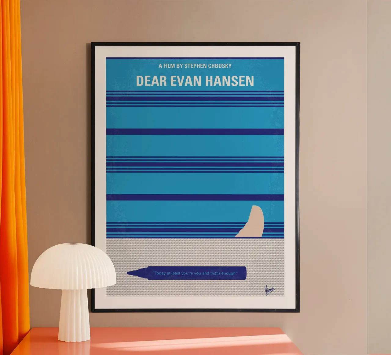 Dear Evan Hansen di Chungkong poster con telaio in legno da jammie