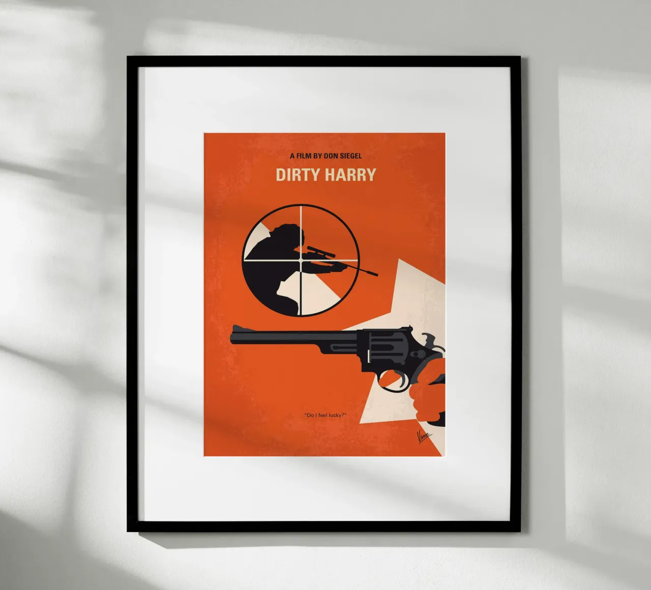 Dirty Harry V di Chungkong poster con telaio in legno da jammie