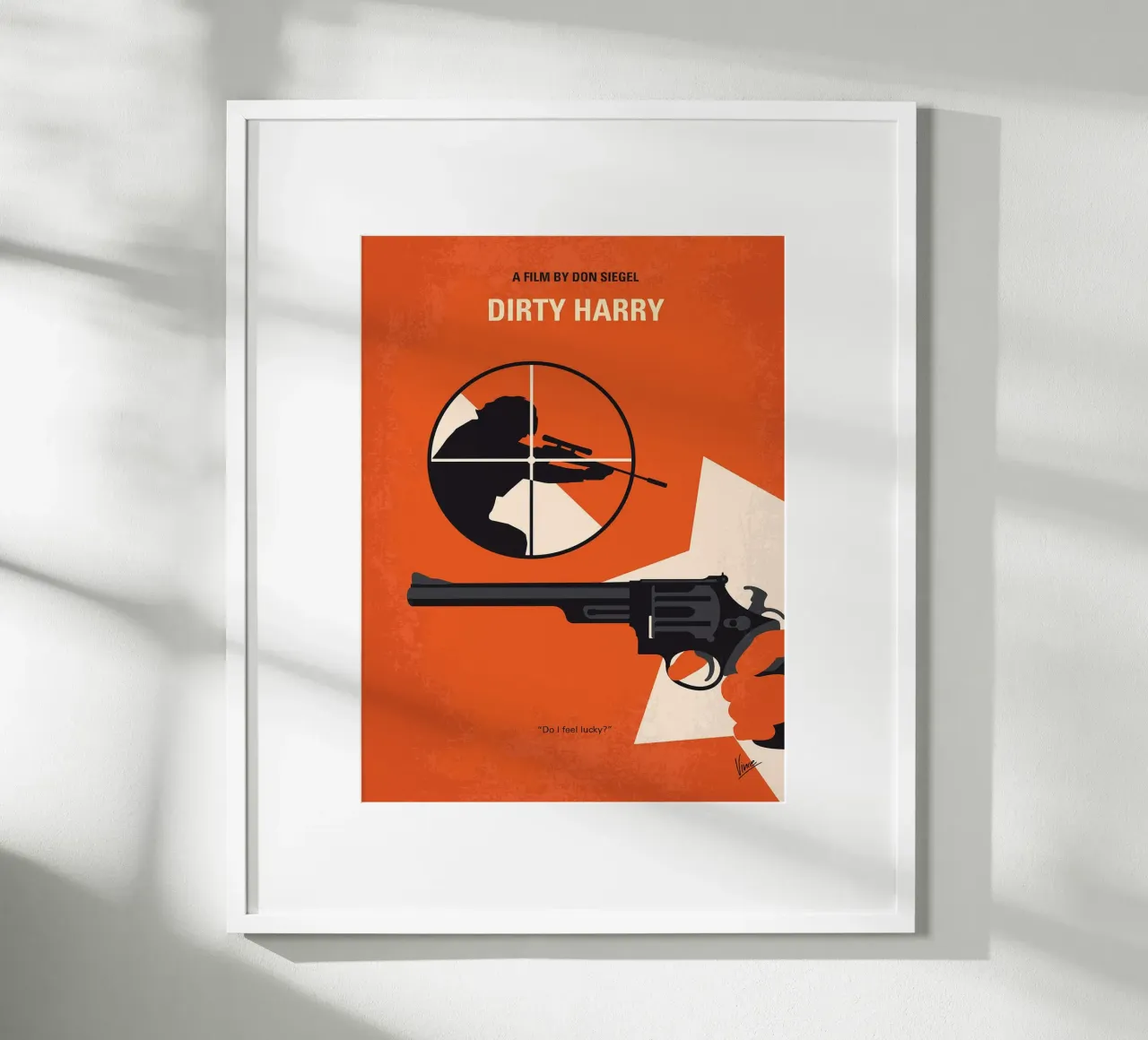 Dirty Harry V di Chungkong poster con telaio in legno da jammie
