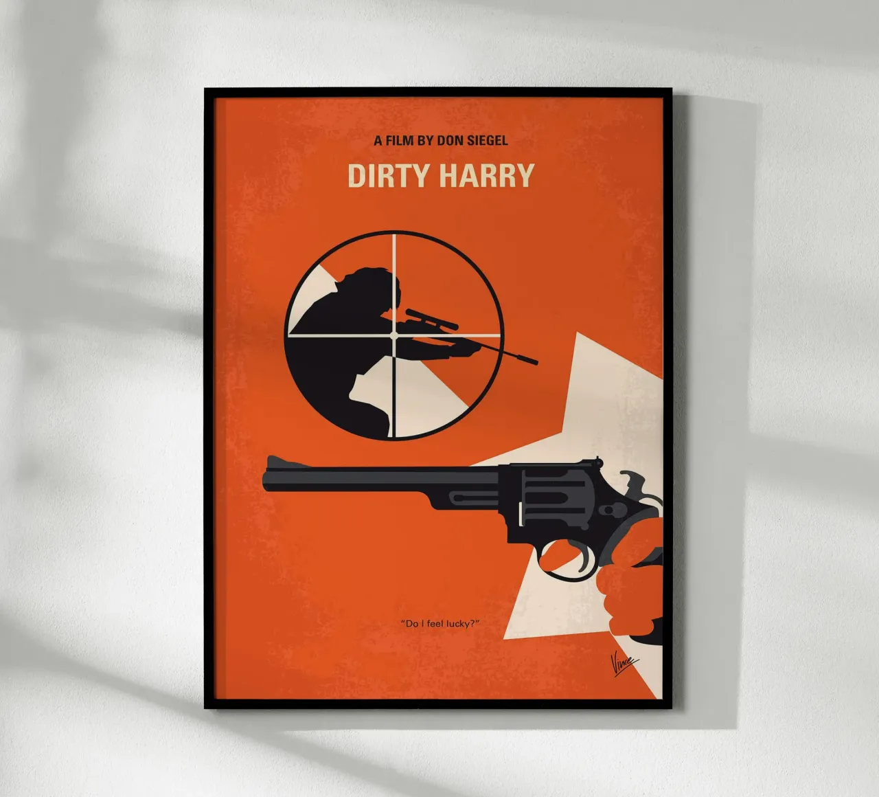 Dirty Harry V di Chungkong poster con telaio in legno da jammie