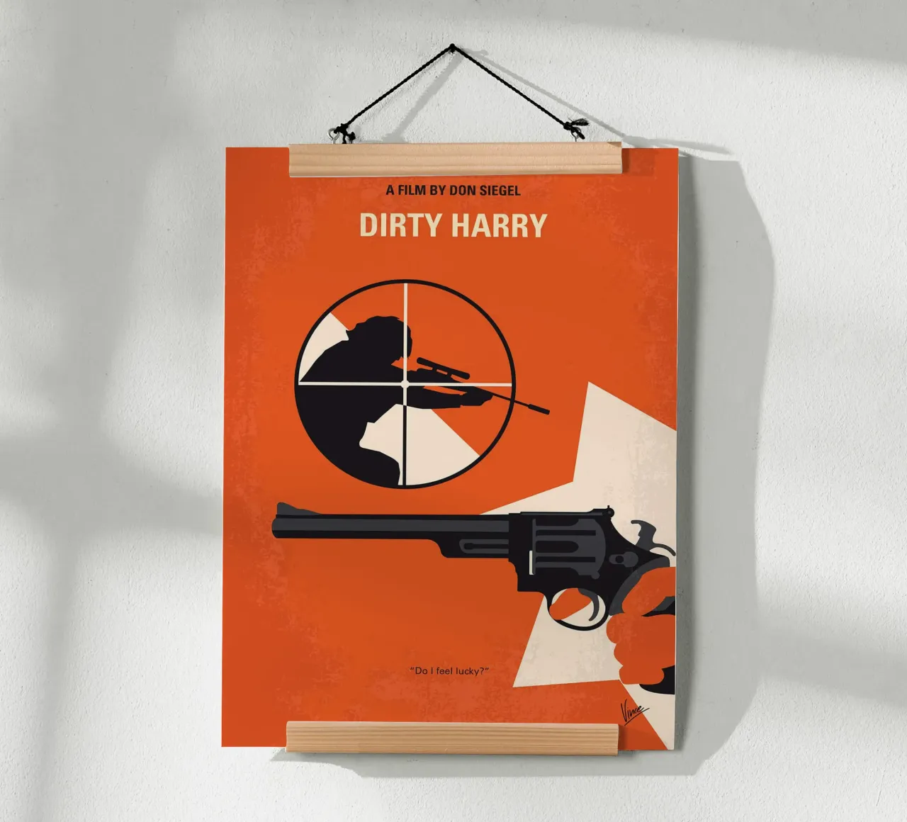 Dirty Harry V di Chungkong poster con telaio in legno da jammie