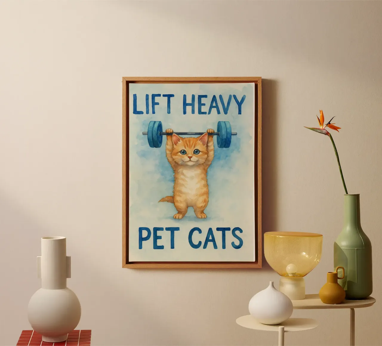 zware katten tillen canvas met Baklijst van cepeducks