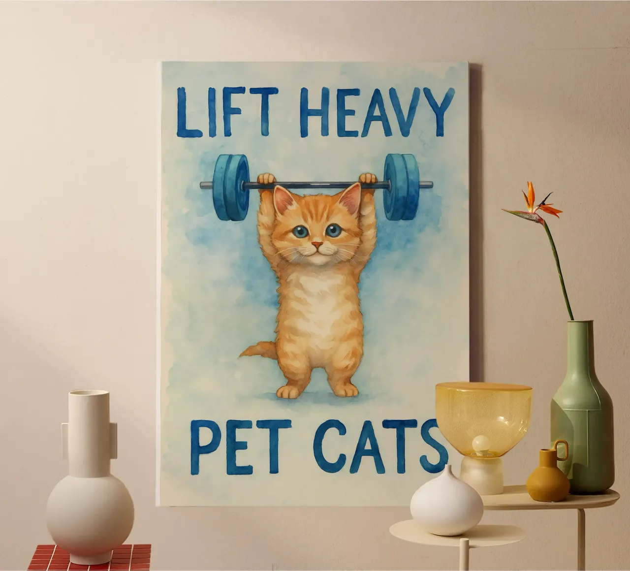 zware katten tillen canvas met Baklijst van cepeducks