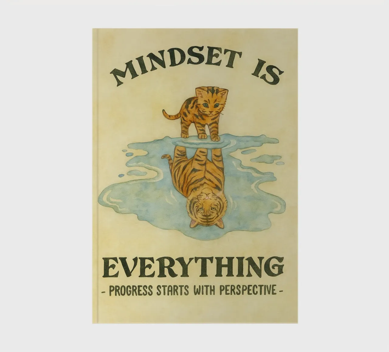 mindset is everything cat notebook by cepeducks