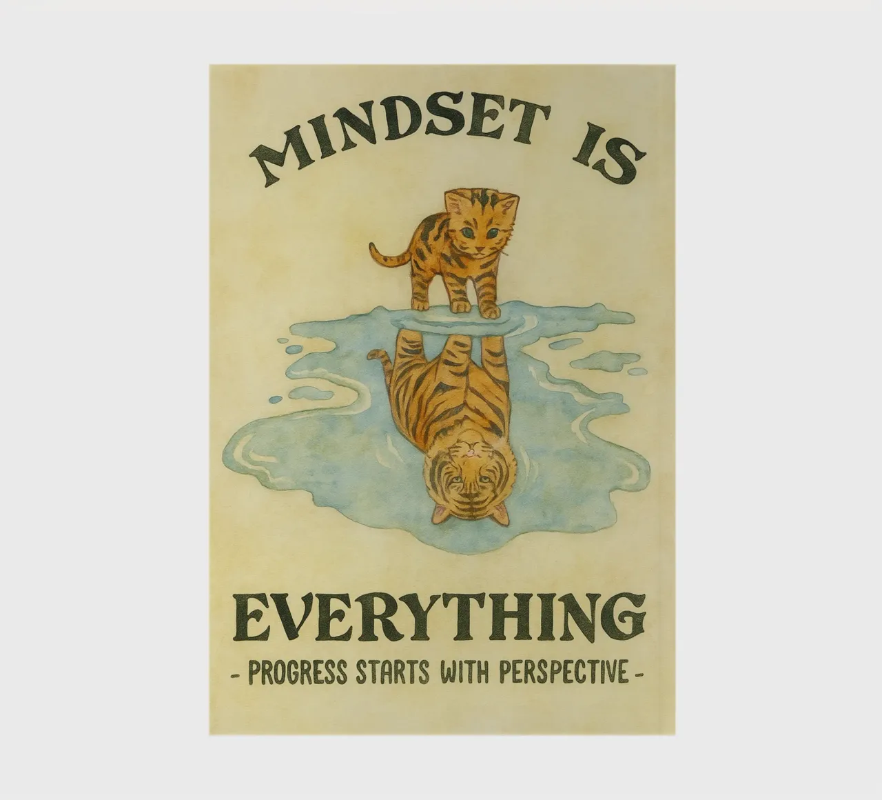 mindset is everything cat notebook by cepeducks