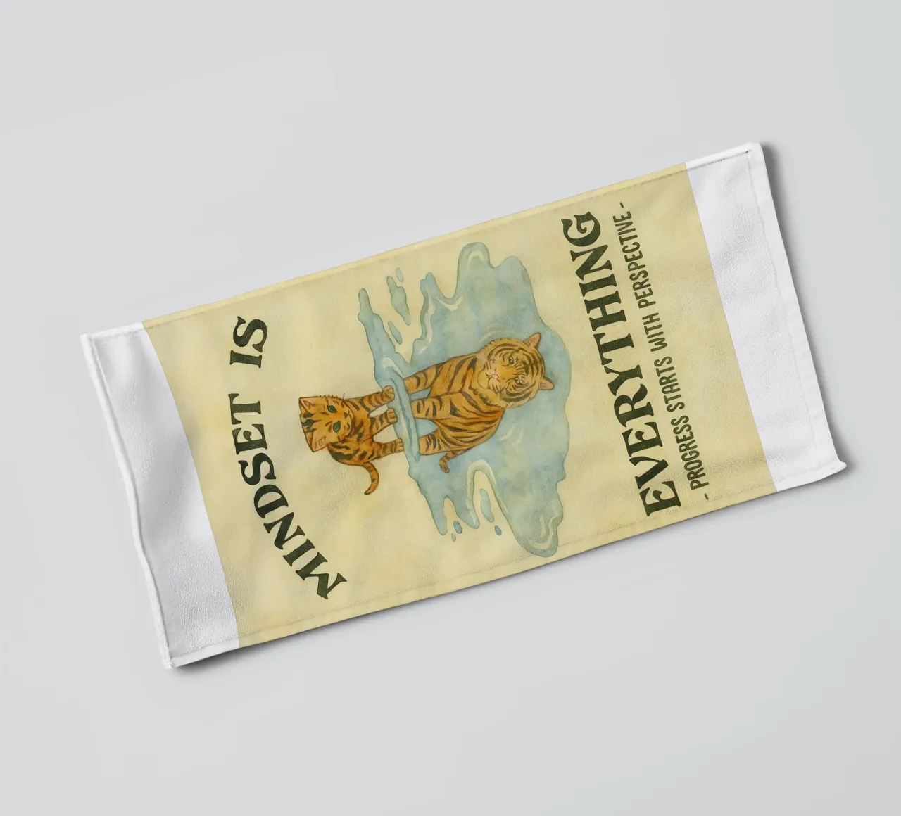 mindset is everything cat towel by cepeducks