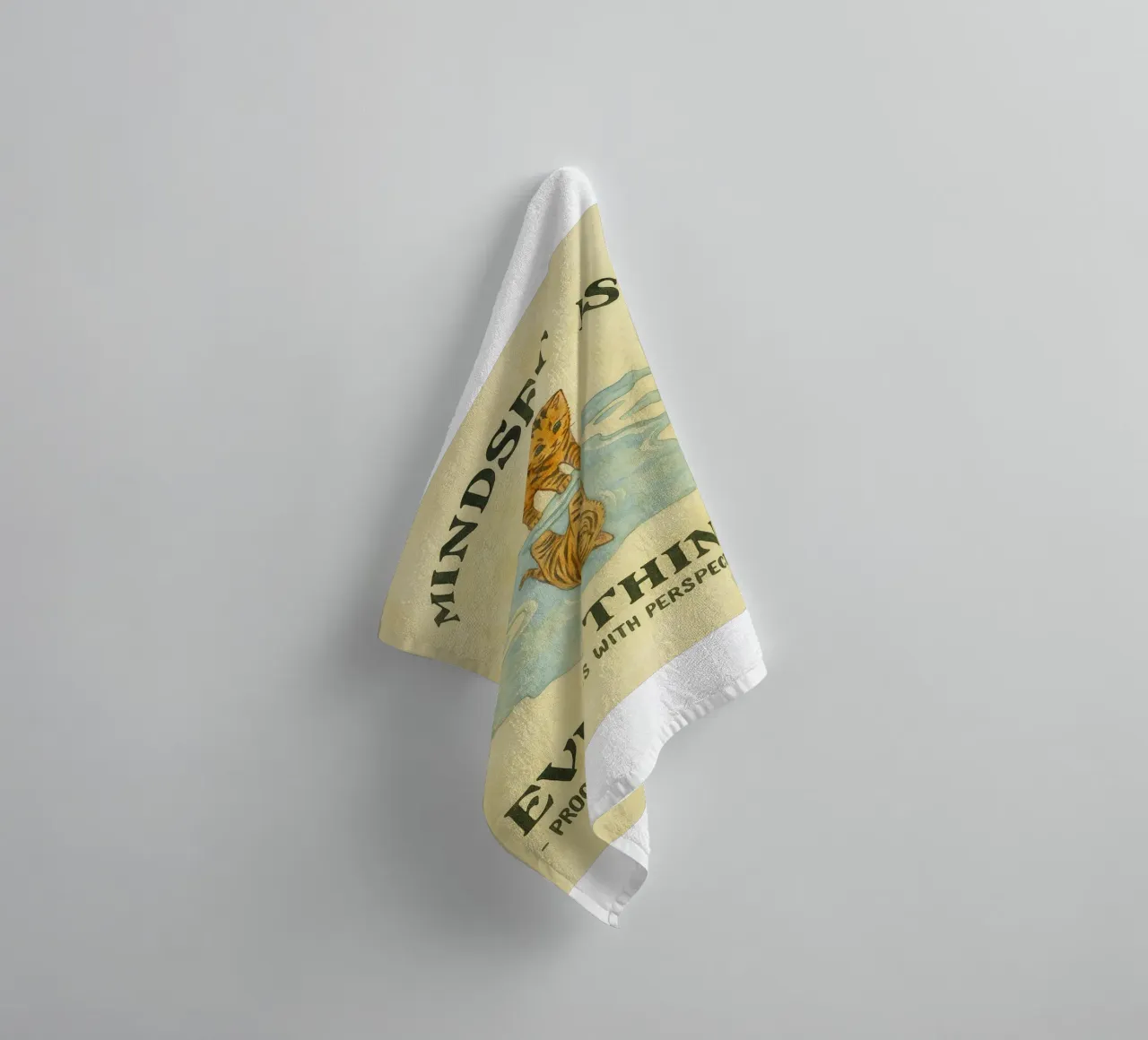 mindset is everything cat towel by cepeducks
