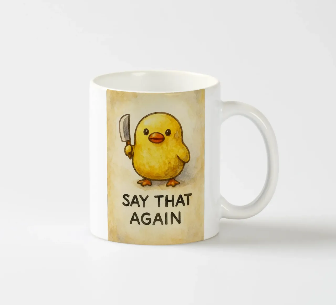 Ripetilo, papero divertente tazza in ceramica da cepeducks