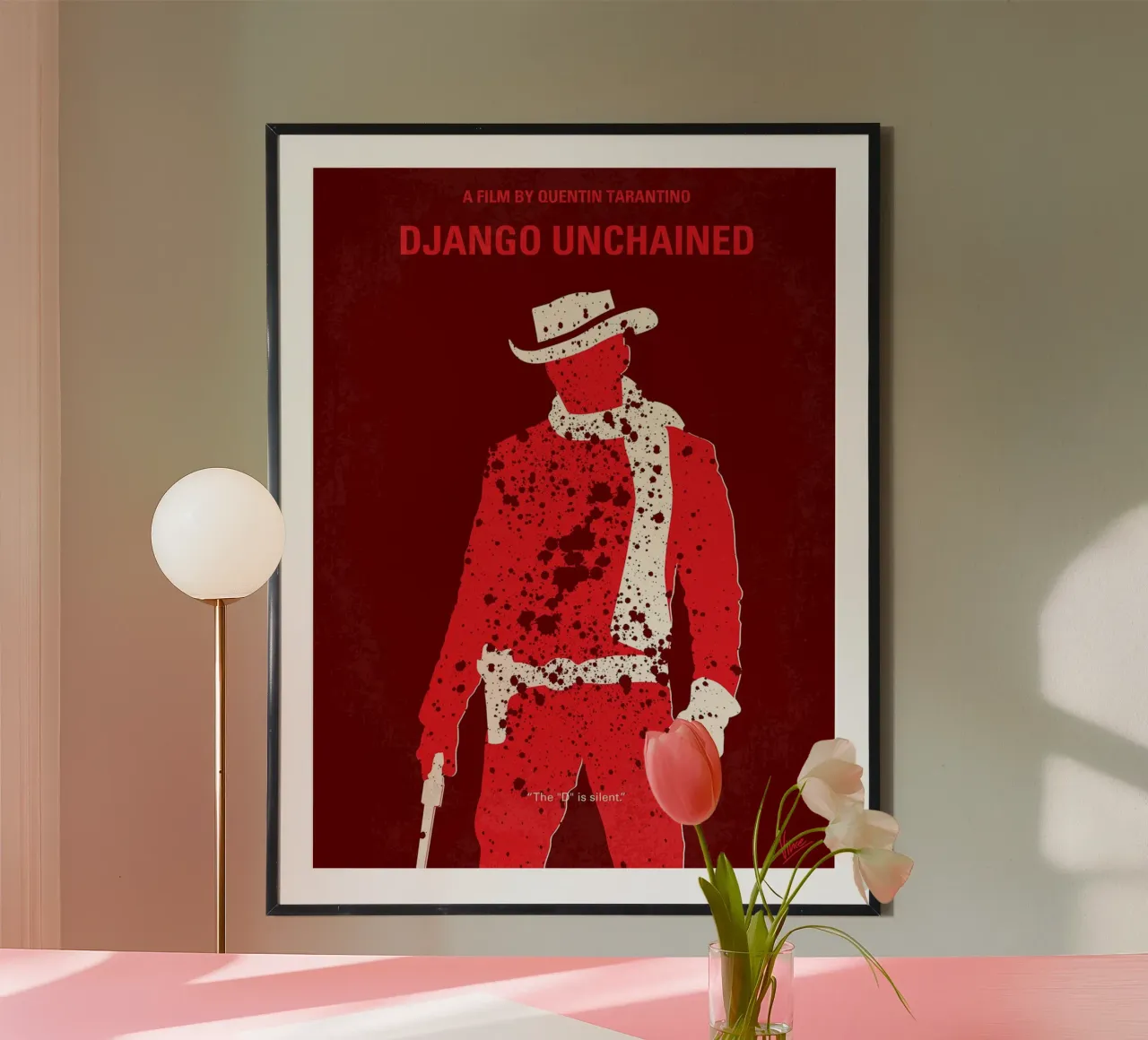 Django Unchained di Chungkong poster con telaio in plastica da jammie