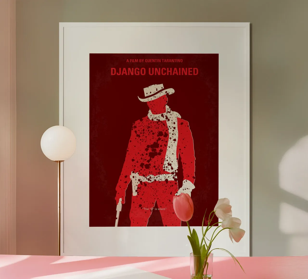 Django Unchained di Chungkong poster con telaio in plastica da jammie