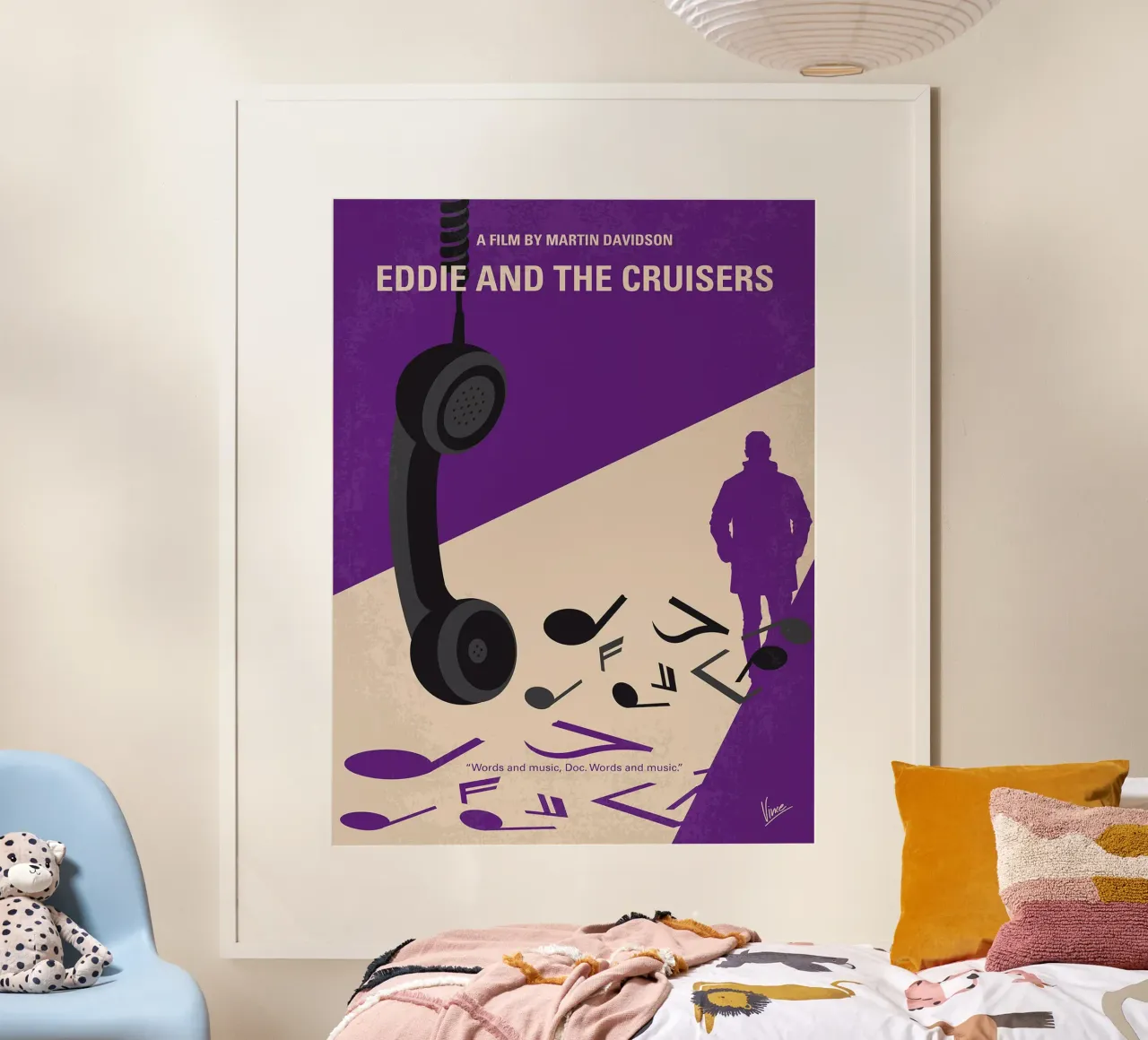 Eddie e i Cruiser di Chungkong poster con telaio in alluminio da jammie