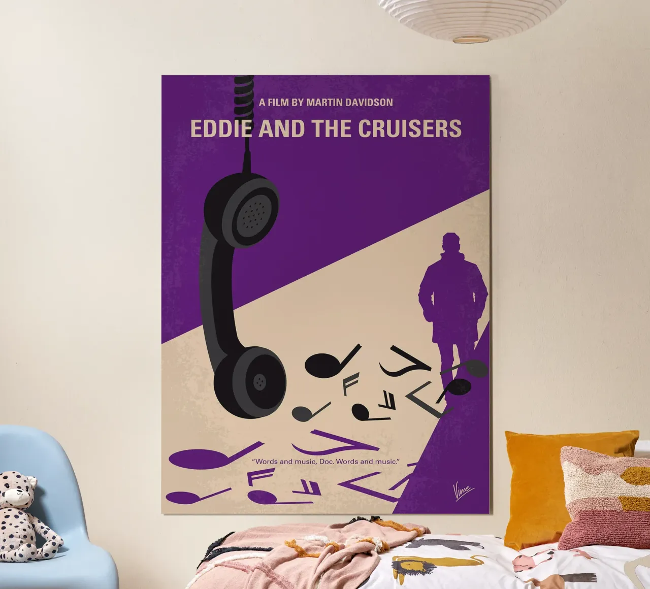 Eddie e i Cruiser di Chungkong poster con telaio in alluminio da jammie