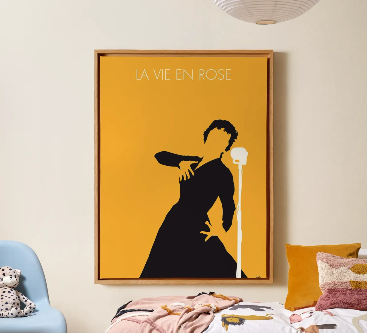 Edith Piaf - La Vie En Rose di Chungkong tela con Cornice a cassetta da jammie