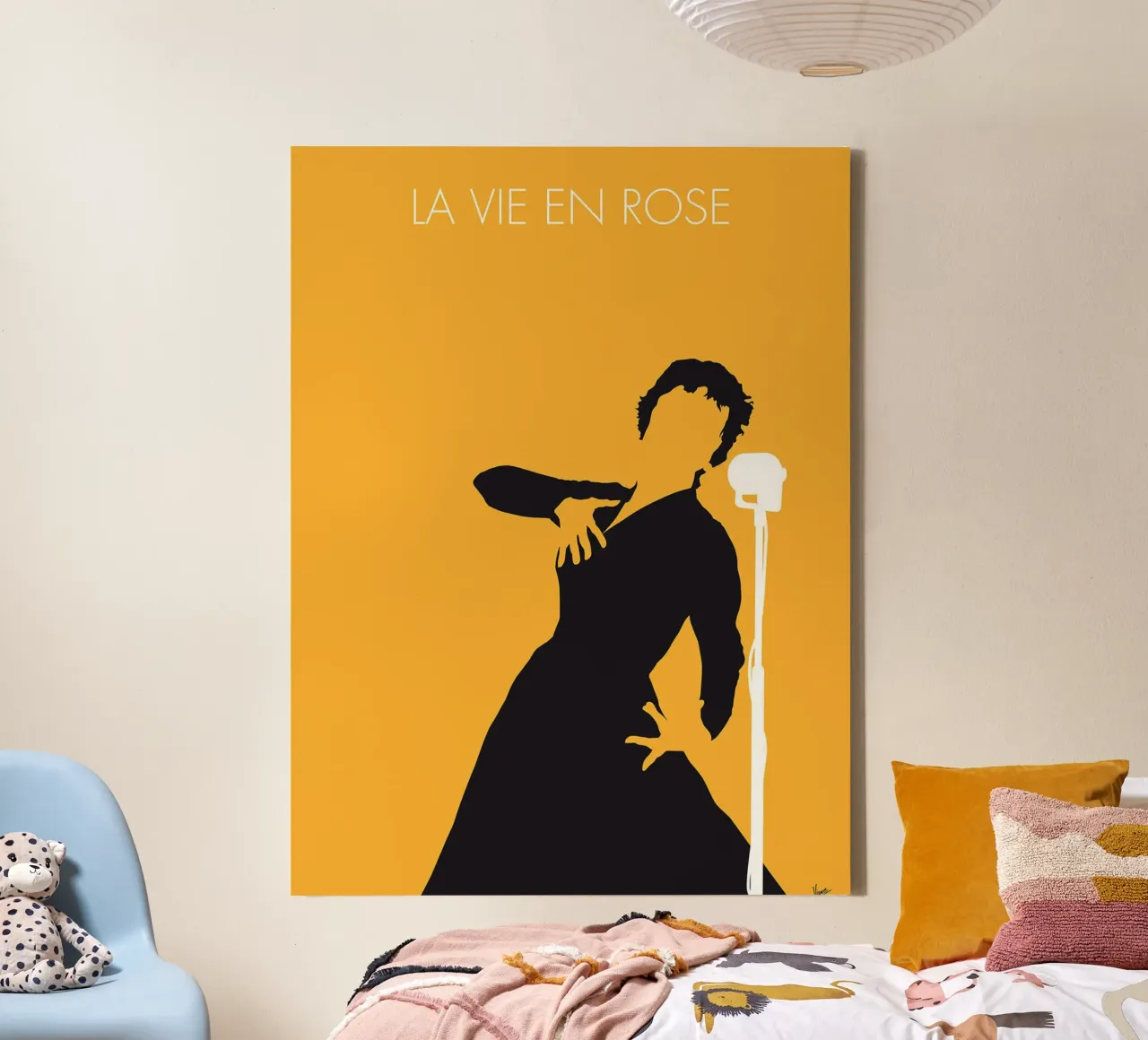 Edith Piaf - La Vie En Rose di Chungkong tela con Cornice a cassetta da jammie