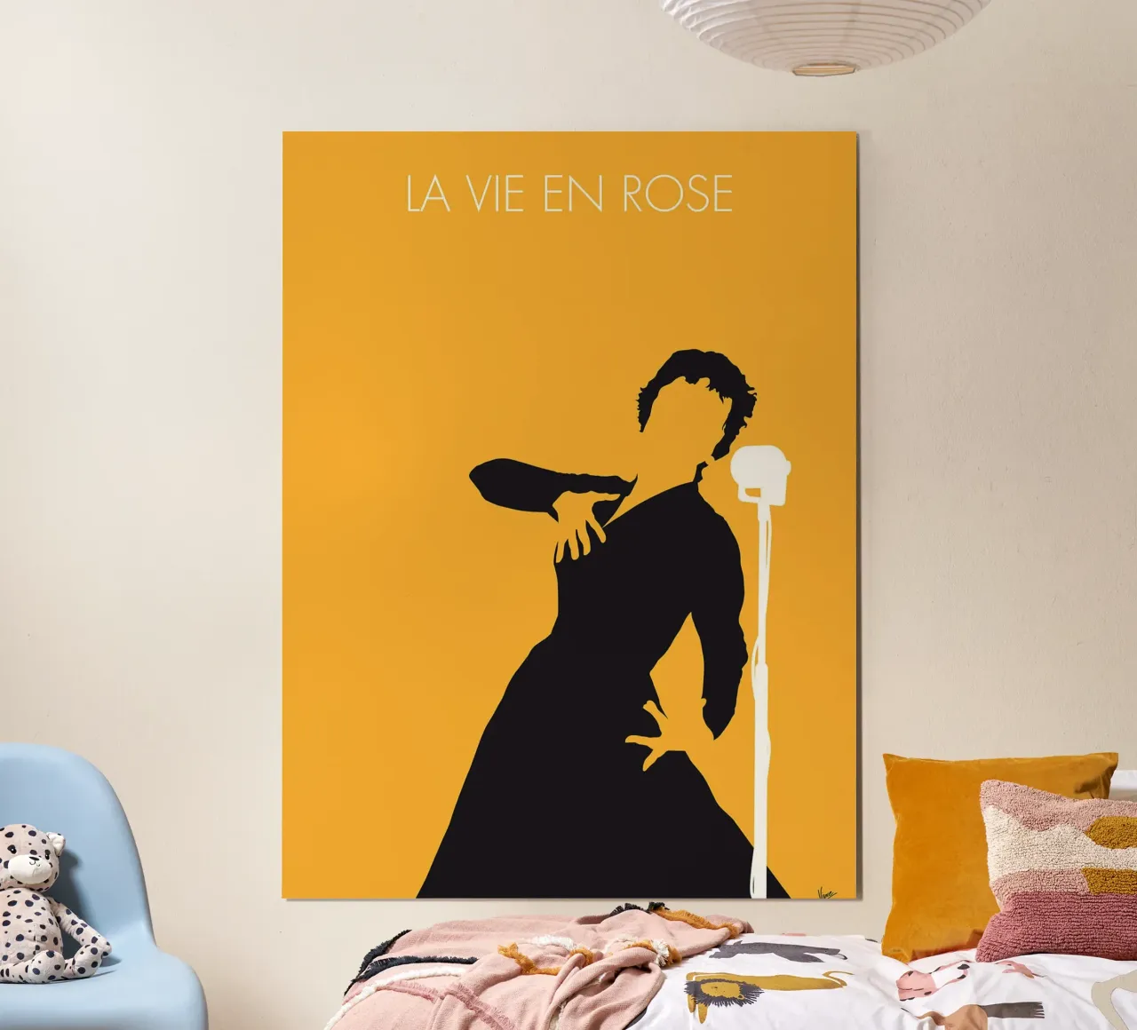 Edith Piaf - La Vie En Rose di Chungkong poster con telaio in alluminio da jammie