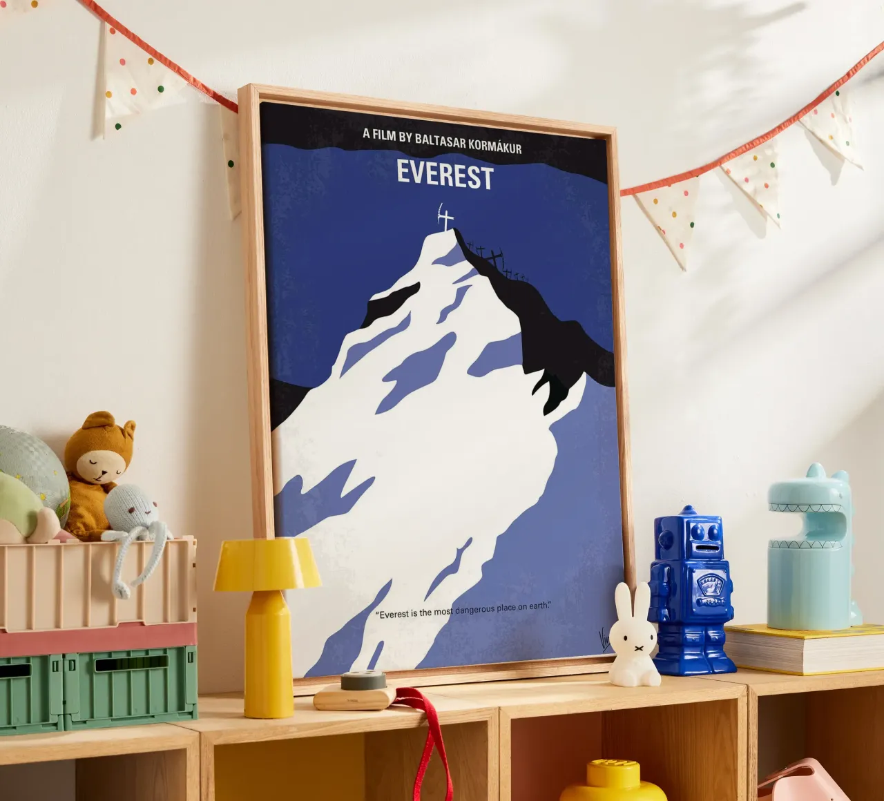 Everest door Chungkong canvas met Baklijst van jammie