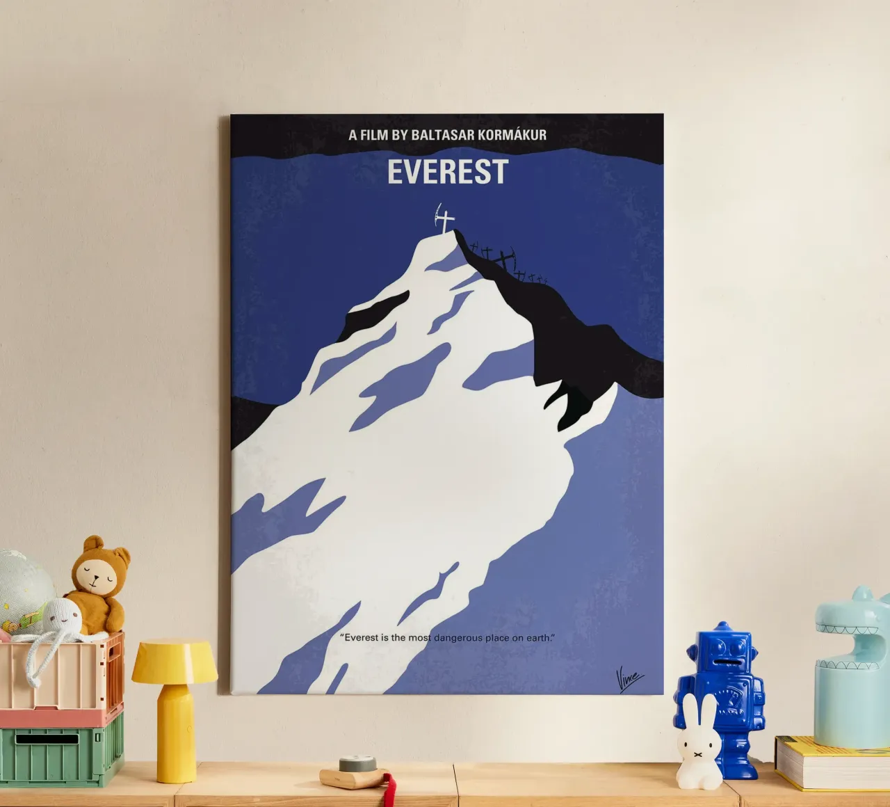 Everest door Chungkong canvas met Baklijst van jammie