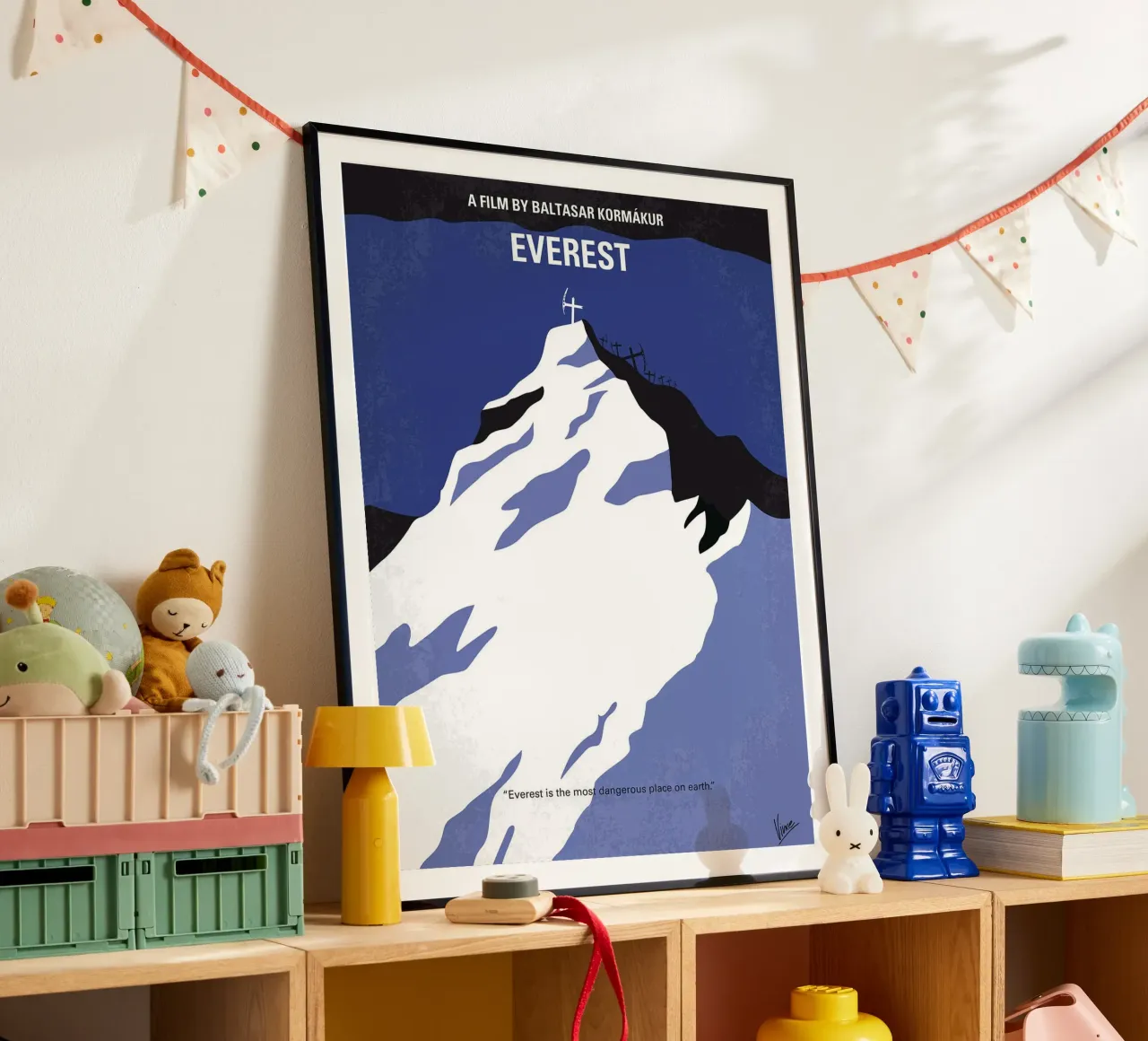 Everest di Chungkong poster con telaio in legno da jammie