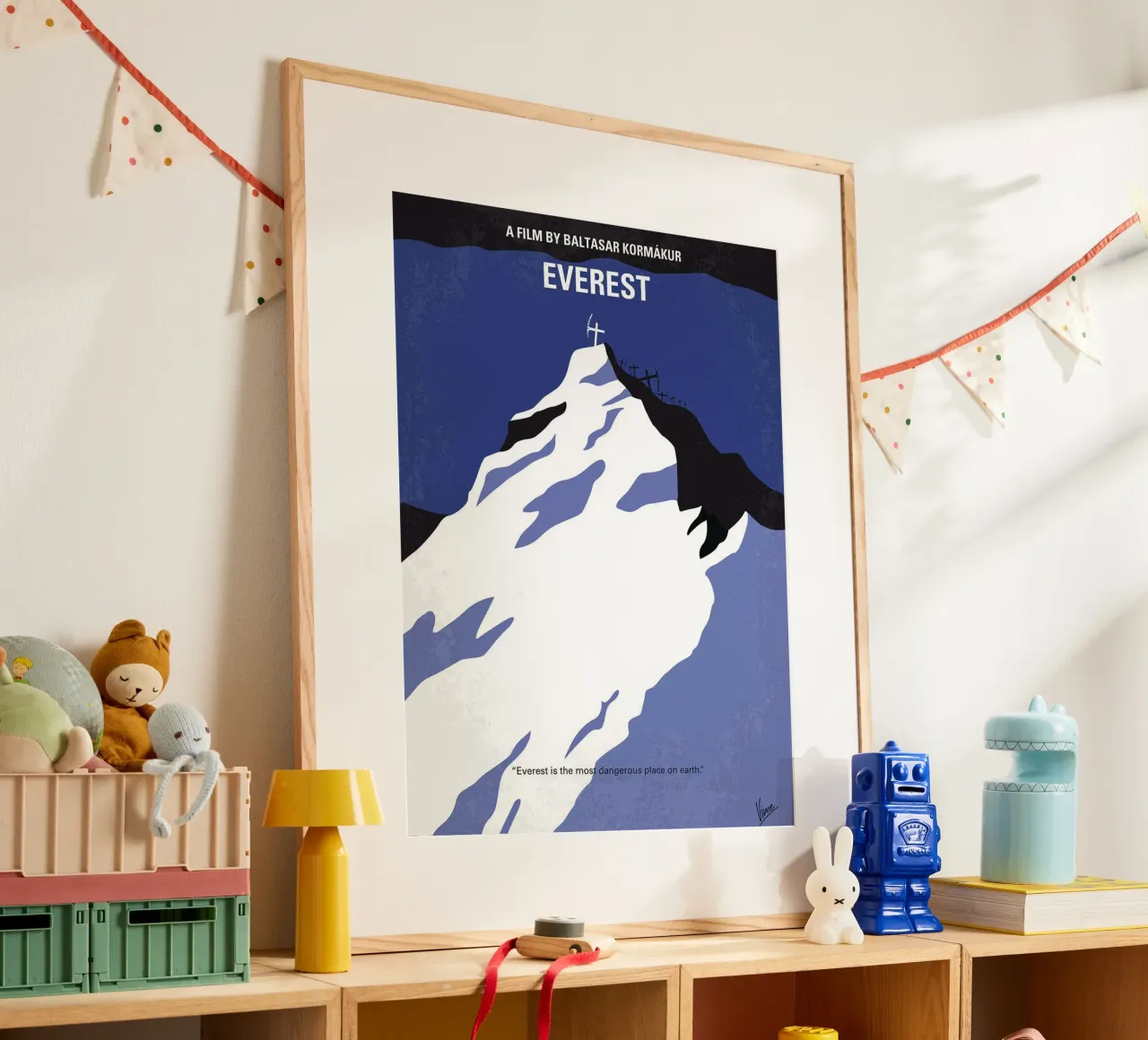 Everest di Chungkong poster con telaio in legno da jammie