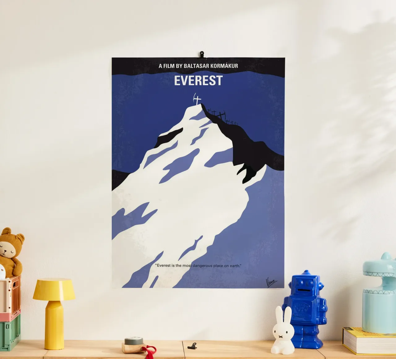 Everest di Chungkong poster con telaio in legno da jammie