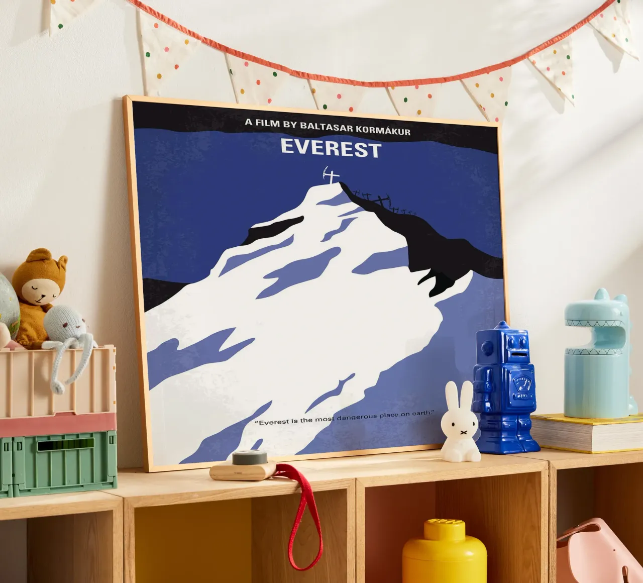 Everest di Chungkong poster con telaio in legno da jammie
