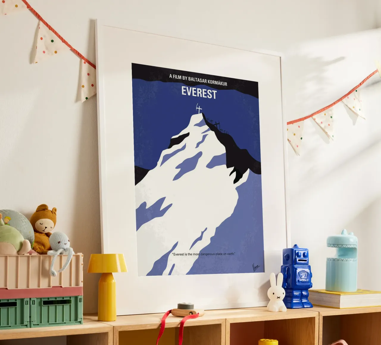 Everest di Chungkong poster con telaio in legno da jammie