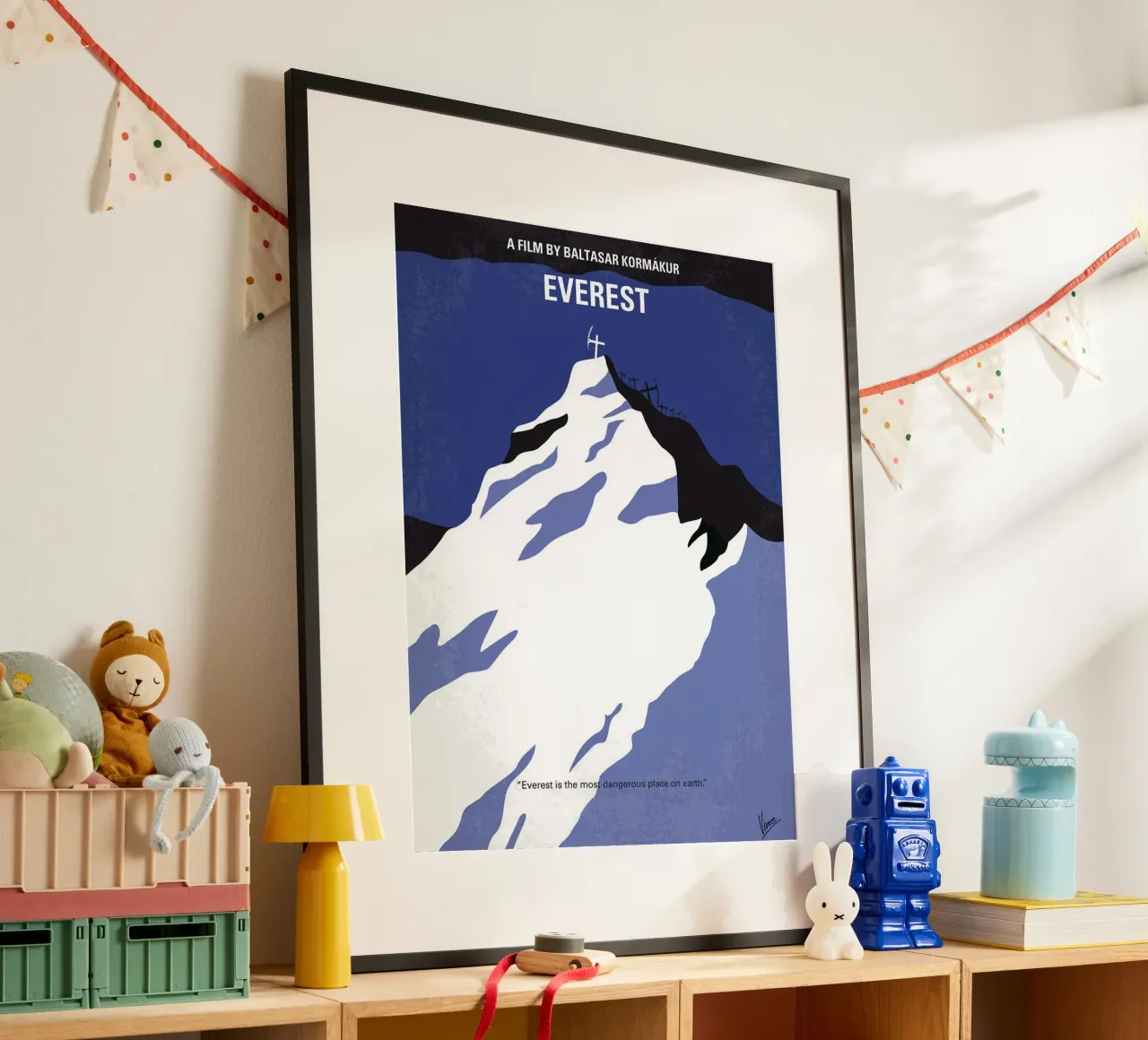 Everest di Chungkong poster con telaio in legno da jammie