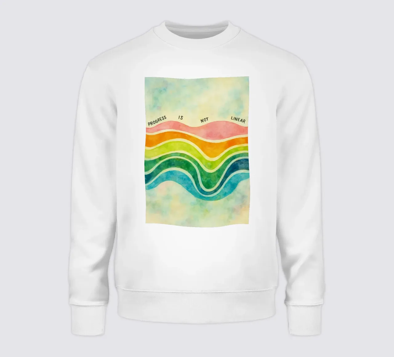 progress is not linear sweatshirt by cepeducks