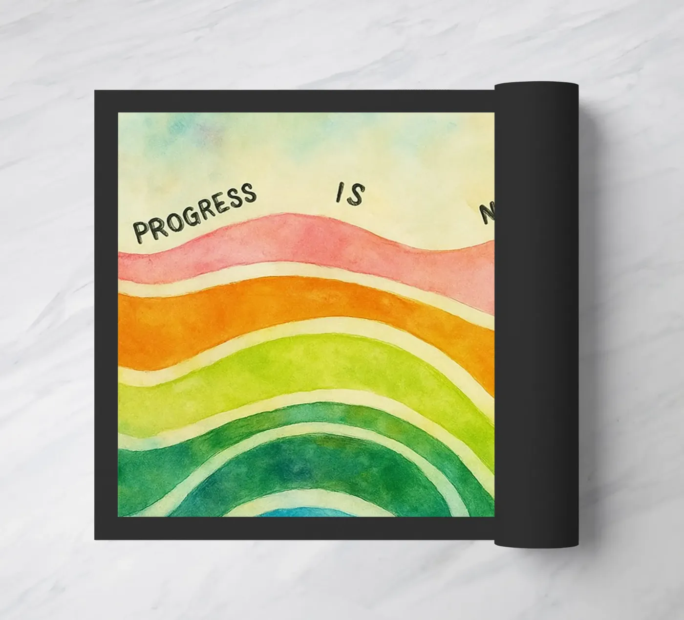 progress is not linear doormat by cepeducks