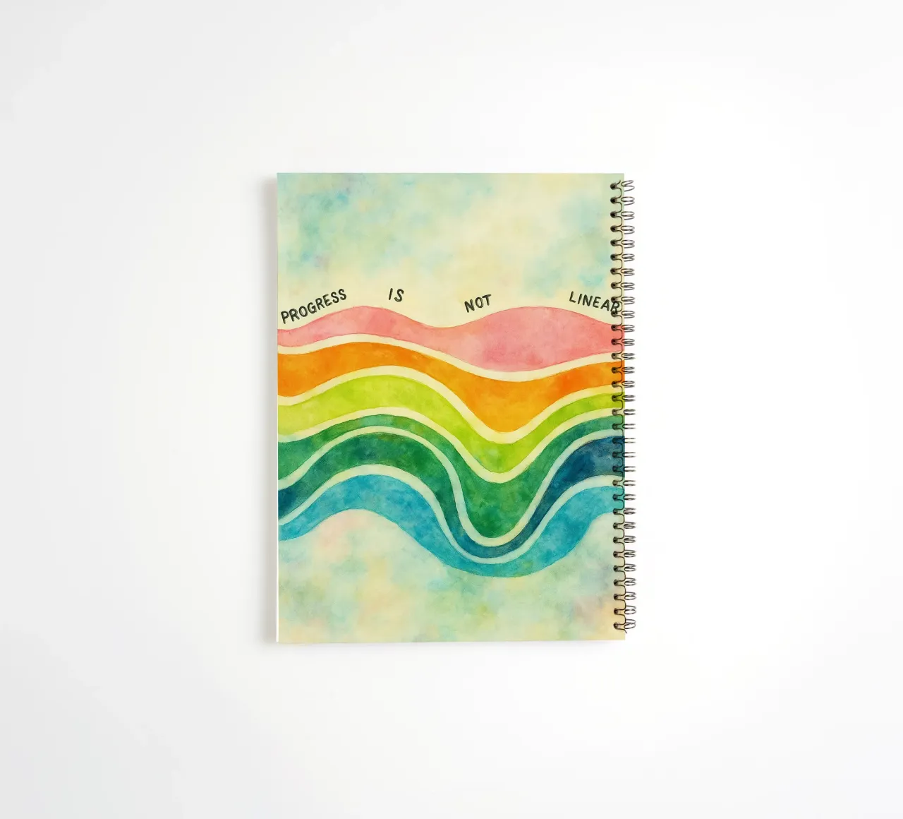 progress is not linear spiral notebook by cepeducks