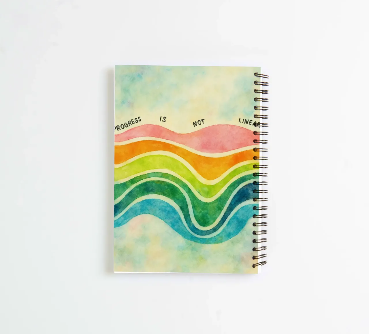 progress is not linear spiral notebook by cepeducks