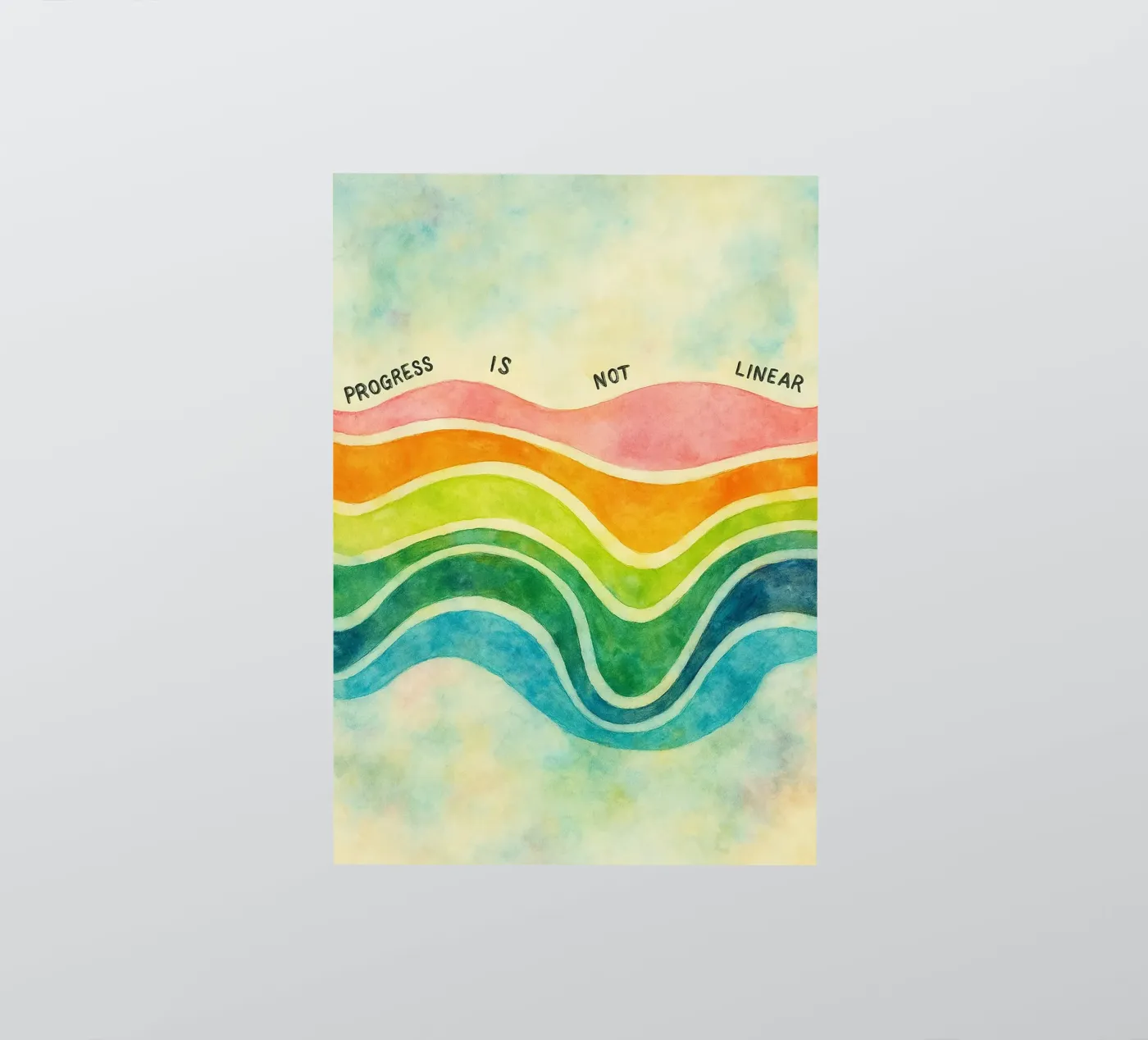 progress is not linear sticker by cepeducks