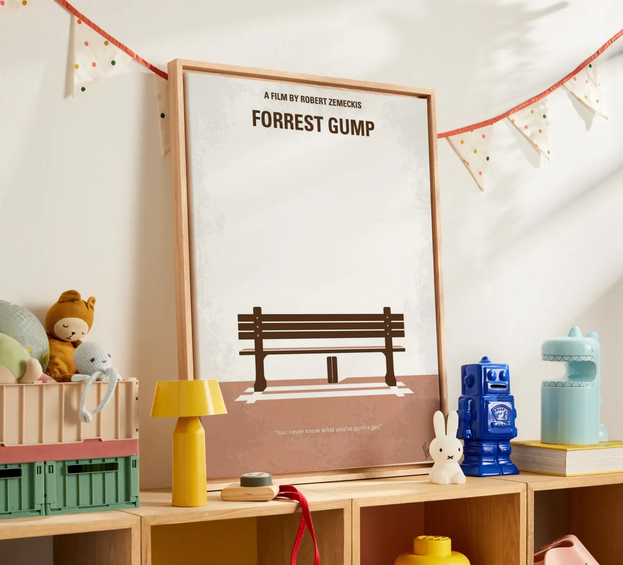 Forrest Gump von Chungkong Leinwand mit Schattenfugenrahmen von jammie